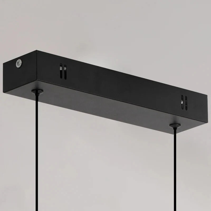 Suspension Luminaire Linéaire Noire Minimaliste - Blanc chaud