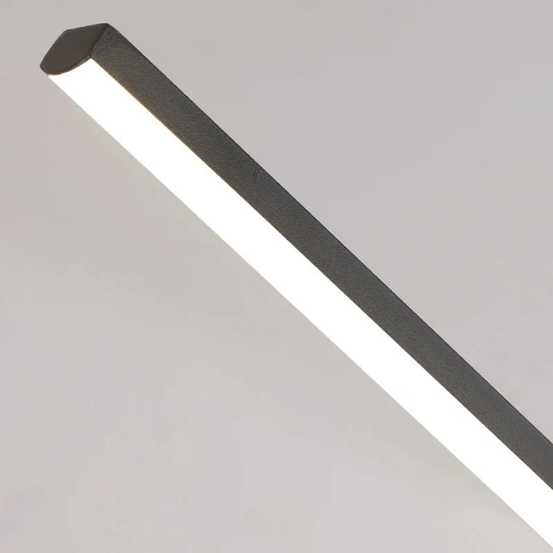 Suspension Luminaire Linéaire Noire Minimaliste - Blanc chaud