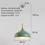Suspension Luminaire Scandinave Dôme - Vert