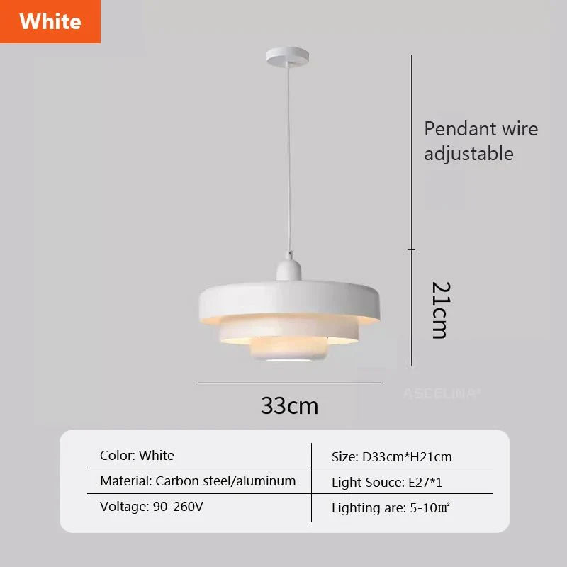 Suspension Luminaire Scandinave Multi - Couches - Blanc