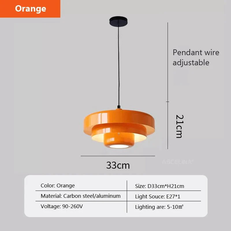 Suspension Luminaire Scandinave Multi - Couches - Orange