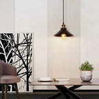Suspension Luminaire Style Industrielle en Métal Noir - A