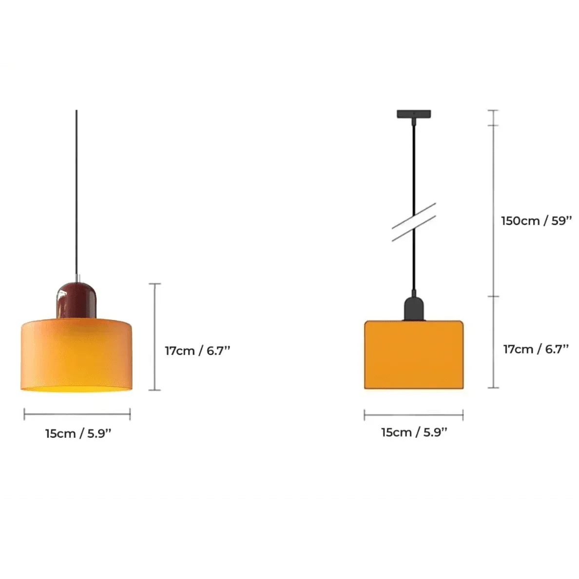 Suspension Luminaire Vintage en Verre Coloré Translucide - A