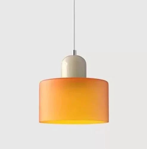 Suspension Luminaire Vintage en Verre Coloré Translucide - I