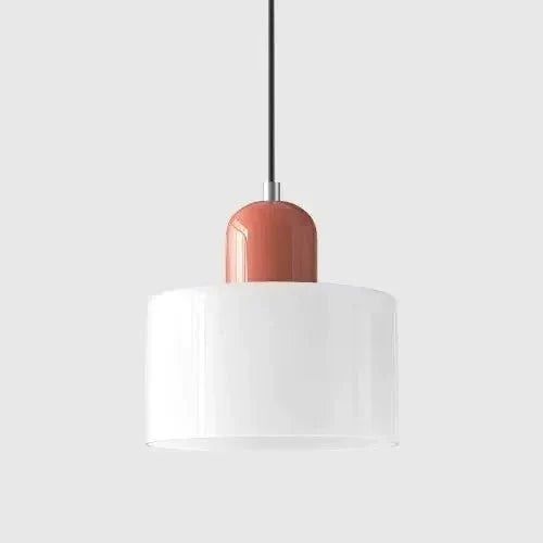 Suspension Luminaire Vintage en Verre Coloré Translucide - K