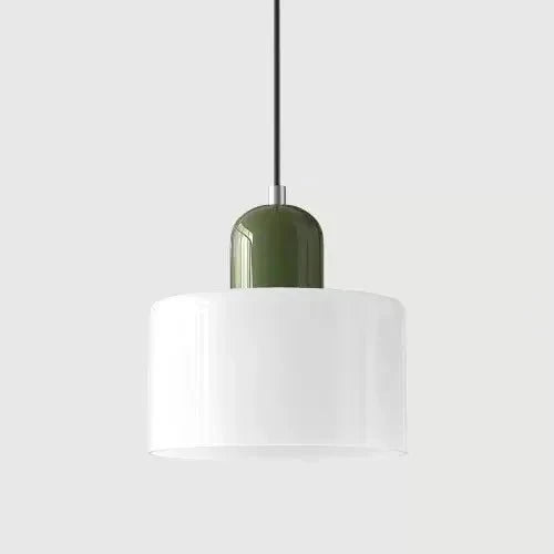Suspension Luminaire Vintage en Verre Coloré Translucide - O