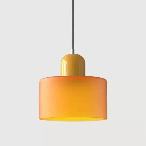 Suspension Luminaire Vintage en Verre Coloré Translucide - P