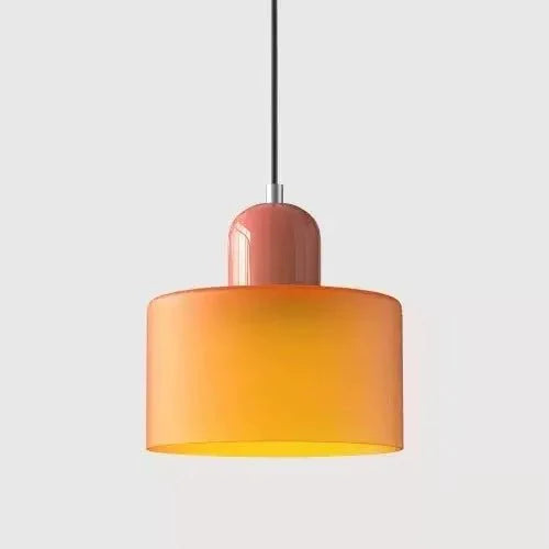 Suspension Luminaire Vintage en Verre Coloré Translucide - R