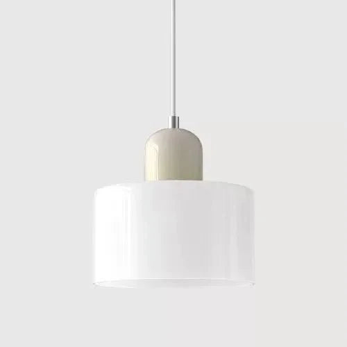 Suspension Luminaire Vintage en Verre Coloré Translucide - V