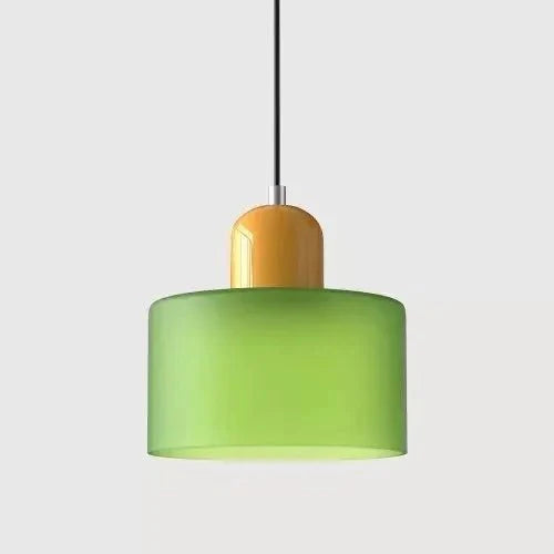 Suspension Luminaire Vintage en Verre Coloré Translucide - W