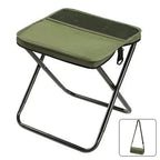 Tabouret Pliant Portable avec Sac de Rangement Intégré - Vert