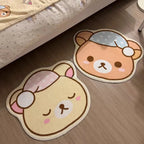 Tapis Chambre Enfant Forme Ourson - Rose