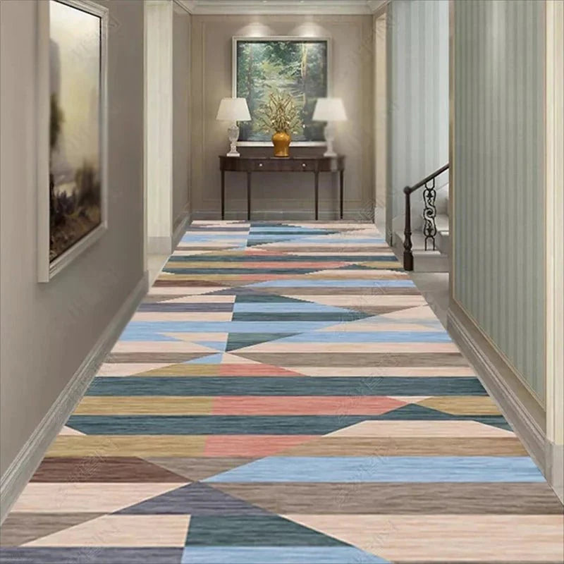 Tapis de Couloir Long Géométrique - A