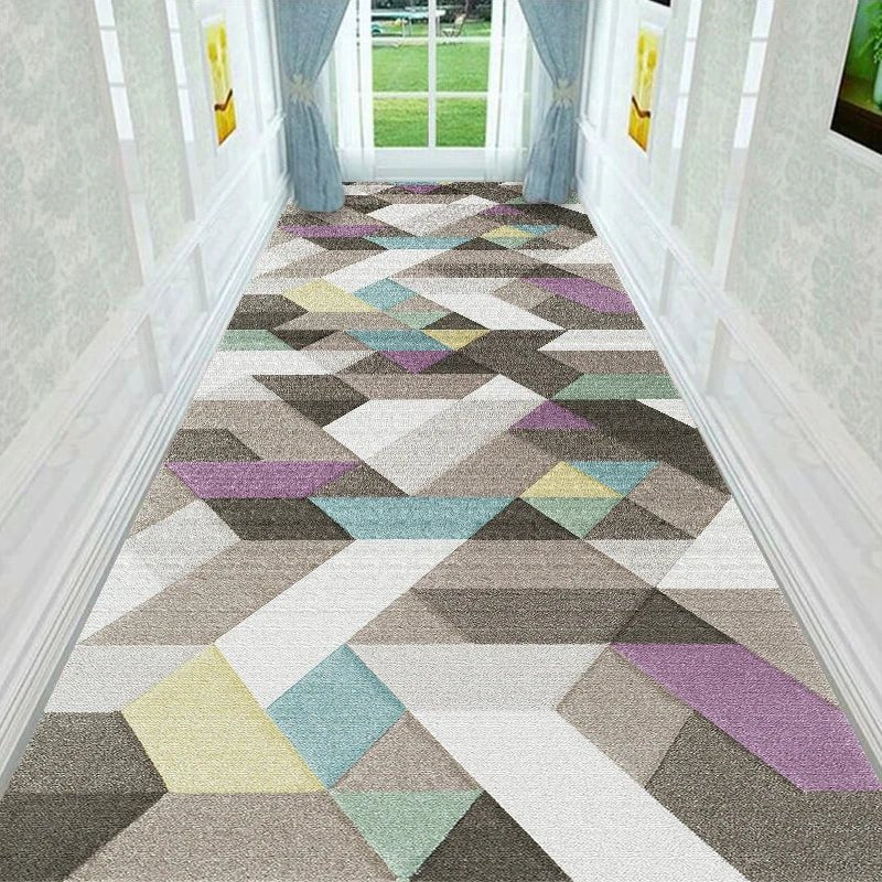 Tapis de Couloir Long Géométrique - C