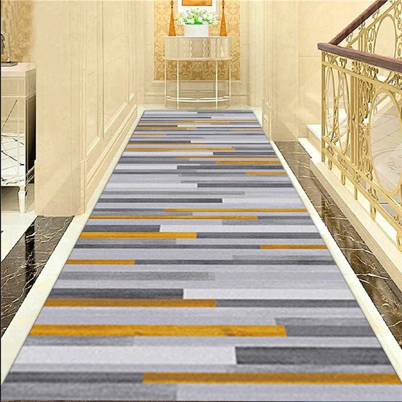 Tapis de Couloir Long Géométrique - D