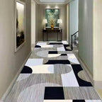 Tapis de Couloir Long Géométrique - E