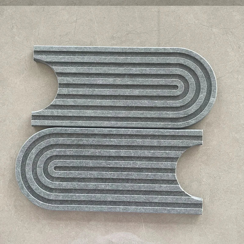 Tapis de Robinet en Diatomite à Séchage Rapide - Gris