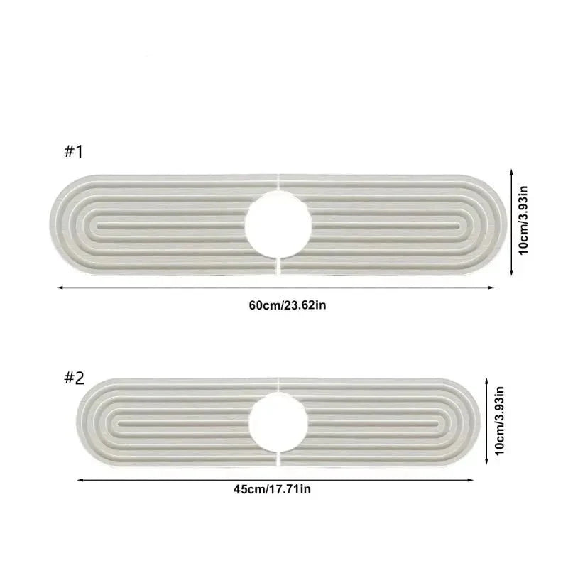 Tapis de Robinet en Diatomite à Séchage Rapide - Gris