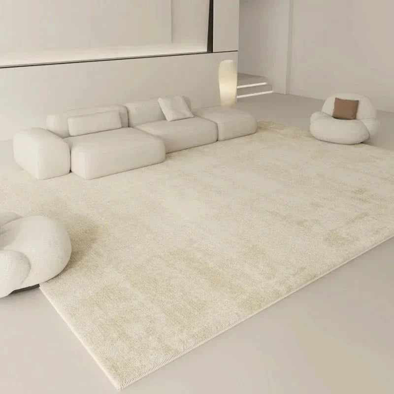 Tapis de Salon Beige Doux Style Scandinave - D
