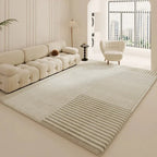 Tapis de Salon Beige Doux Style Scandinave - J