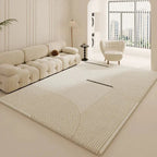 Tapis de Salon Beige Doux Style Scandinave - L