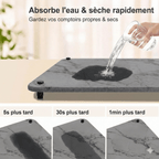 Tapis de Séchage Vaisselle en Pierre Terre de Diatomée - D