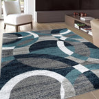 Tapis Design Géométrique Motif Ronds - 1