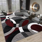 Tapis Design Géométrique Motif Ronds - 1