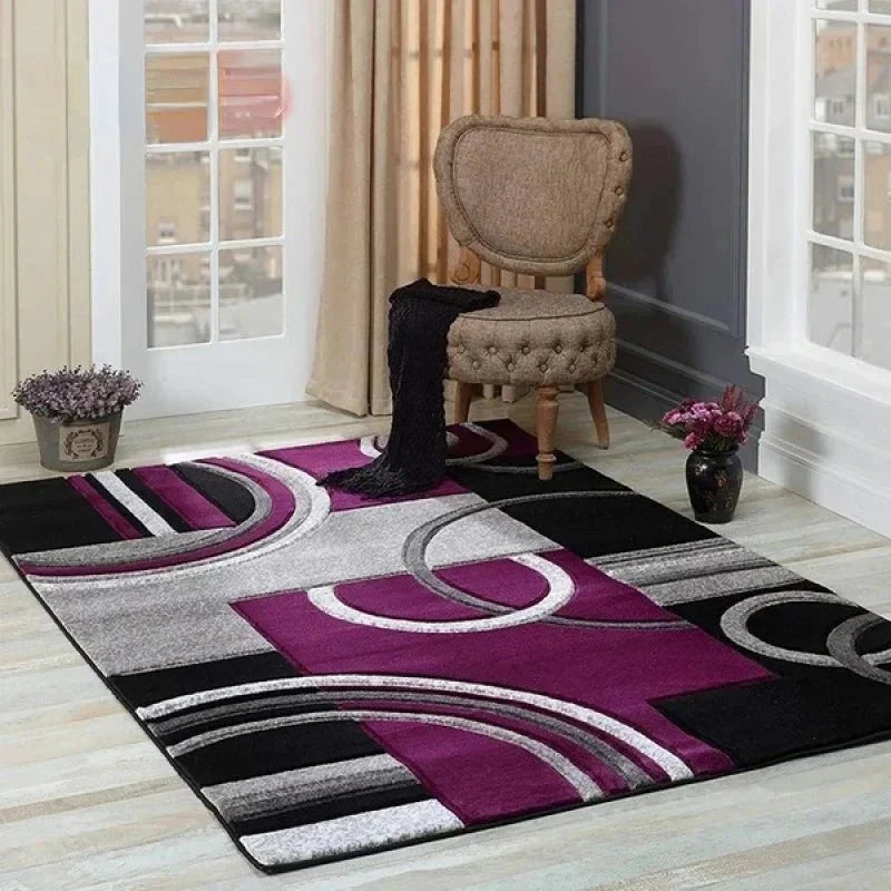 Tapis Design Géométrique Motif Ronds - 7