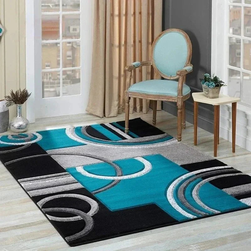 Tapis Design Géométrique Motif Ronds - 8