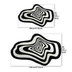 Tapis Design Illusion d'Optique Noir et Blanc - 50x80cm