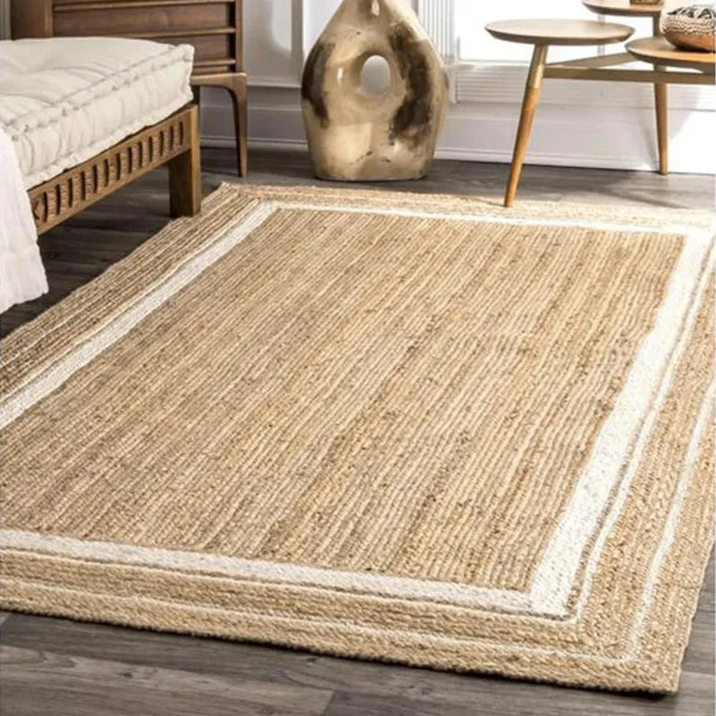 Tapis Fibres Naturelles Tressé Rustique Bohème - A2