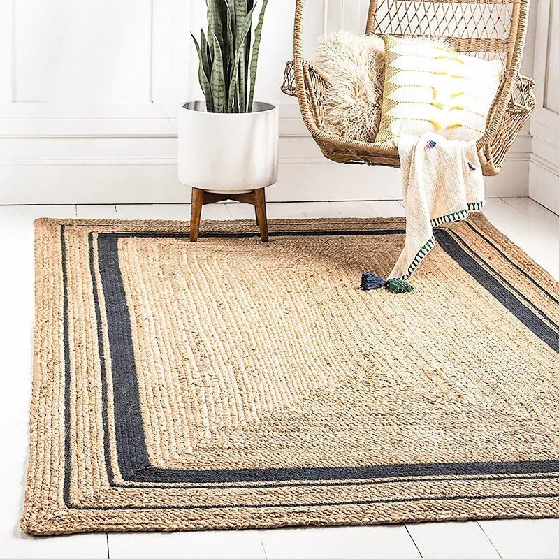 Tapis Fibres Naturelles Tressé Rustique Bohème - B1