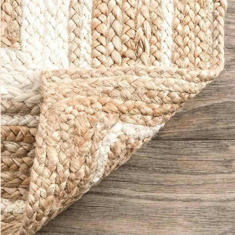 Tapis Fibres Naturelles Tressé Rustique Bohème - B2
