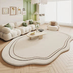 Tapis Forme Douce Irrégulière et asymétrique - J