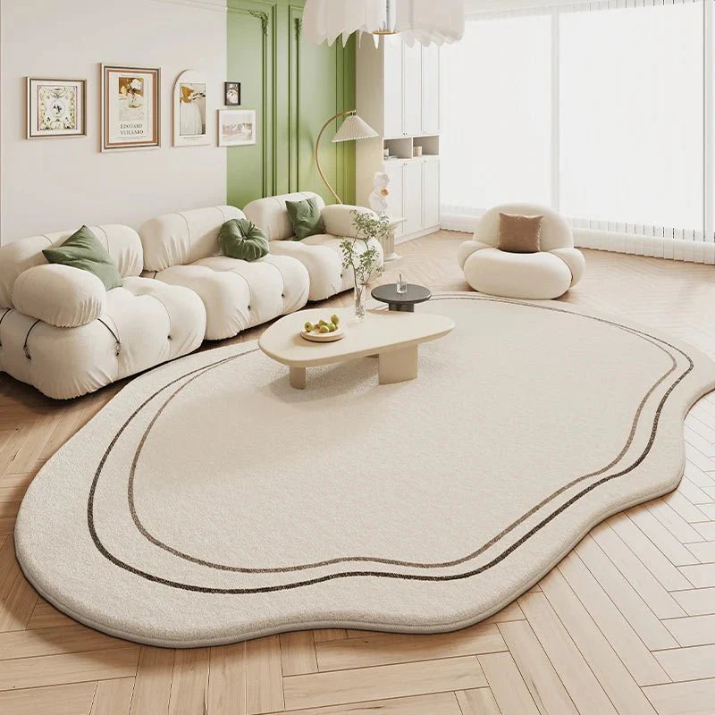 Tapis Forme Douce Irrégulière et asymétrique - J