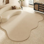 Tapis Forme Irrégulière Beige Crème - A