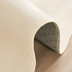 Tapis Forme Irrégulière Beige Crème - A