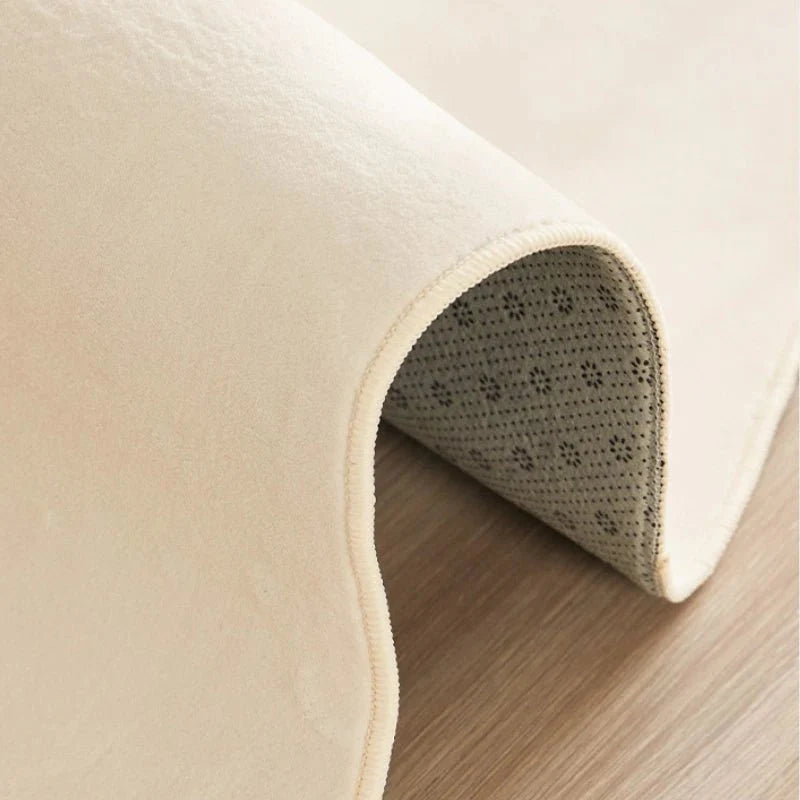 Tapis Forme Irrégulière Beige Crème - A