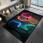 Tapis Gamer de Sol 3D Géométrique - B