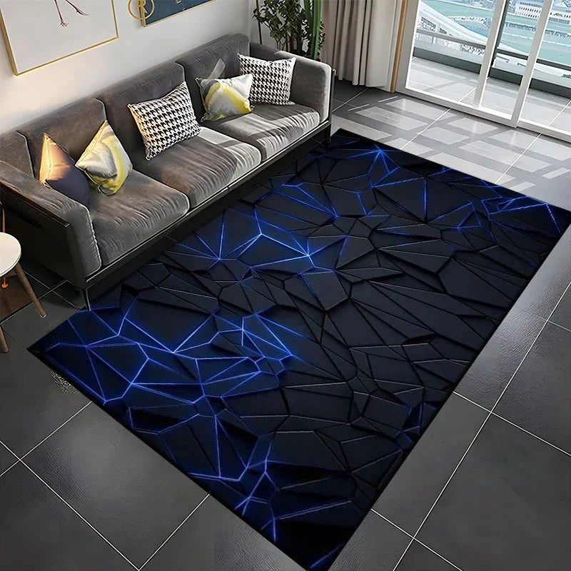 Tapis Gamer de Sol 3D Géométrique - C