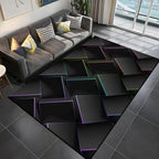 Tapis Gamer de Sol 3D Géométrique - F