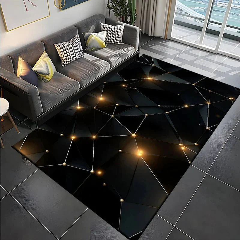 Tapis Gamer de Sol 3D Géométrique - N