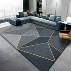 Tapis Gris Moderne Géométrique - D