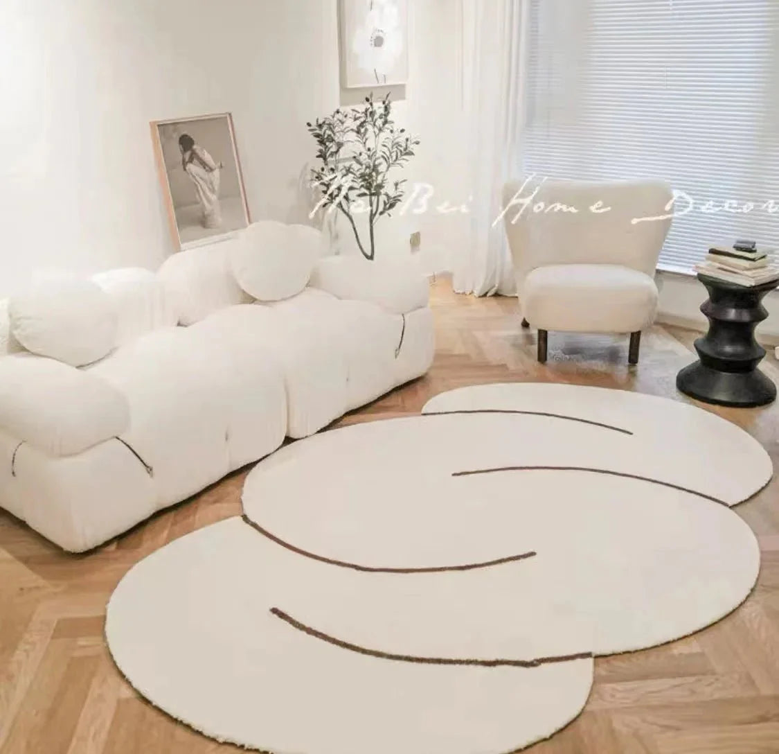 Tapis Minimaliste Forme Organique - D