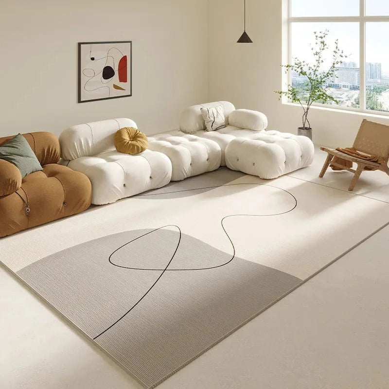 Tapis Moderne Géométrique Lignes Continues - F