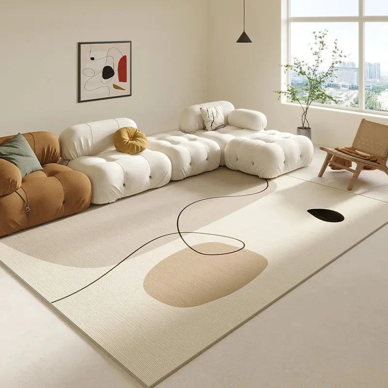Tapis Moderne Géométrique Lignes Continues - J