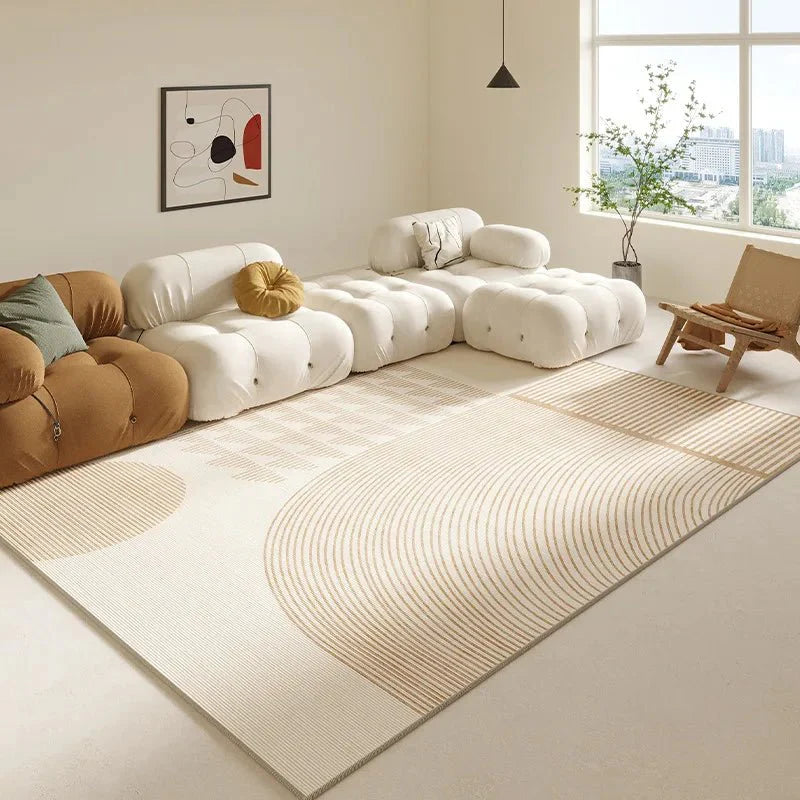 Tapis Moderne Géométrique Lignes Continues - N