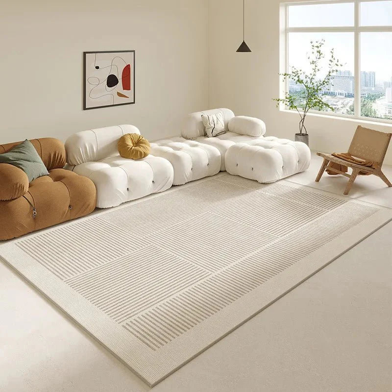 Tapis Moderne Géométrique Lignes Continues - O