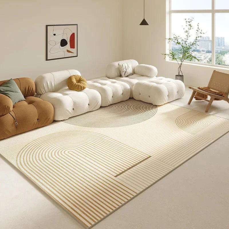 Tapis Moderne Géométrique Lignes Continues - Q